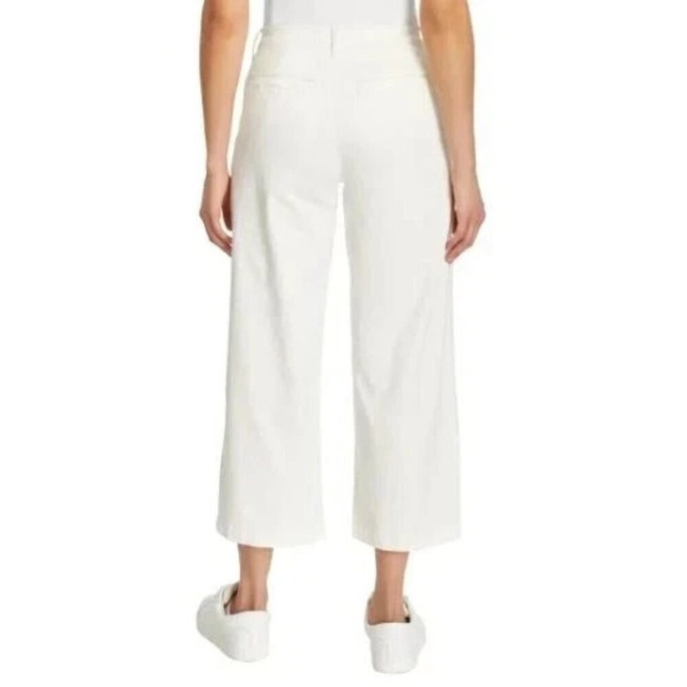 Ella Moss Women's Size 4 Wide-Leg Crop Denim Pants Cream - Picture 2 of 12